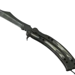 ★ StatTrak™ Butterfly Knife | Black Laminate (Battle-Scarred)