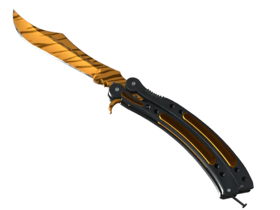 ★ StatTrak™ Butterfly Knife | Tiger Tooth (Minimal Wear) - Image 1