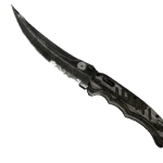 ★ StatTrak™ Flip Knife | Black Laminate (Battle-Scarred)