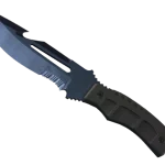 ★ StatTrak™ Survival Knife | Blue Steel (Battle-Scarred)