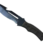 ★ StatTrak™ Survival Knife | Blue Steel (Well-Worn)