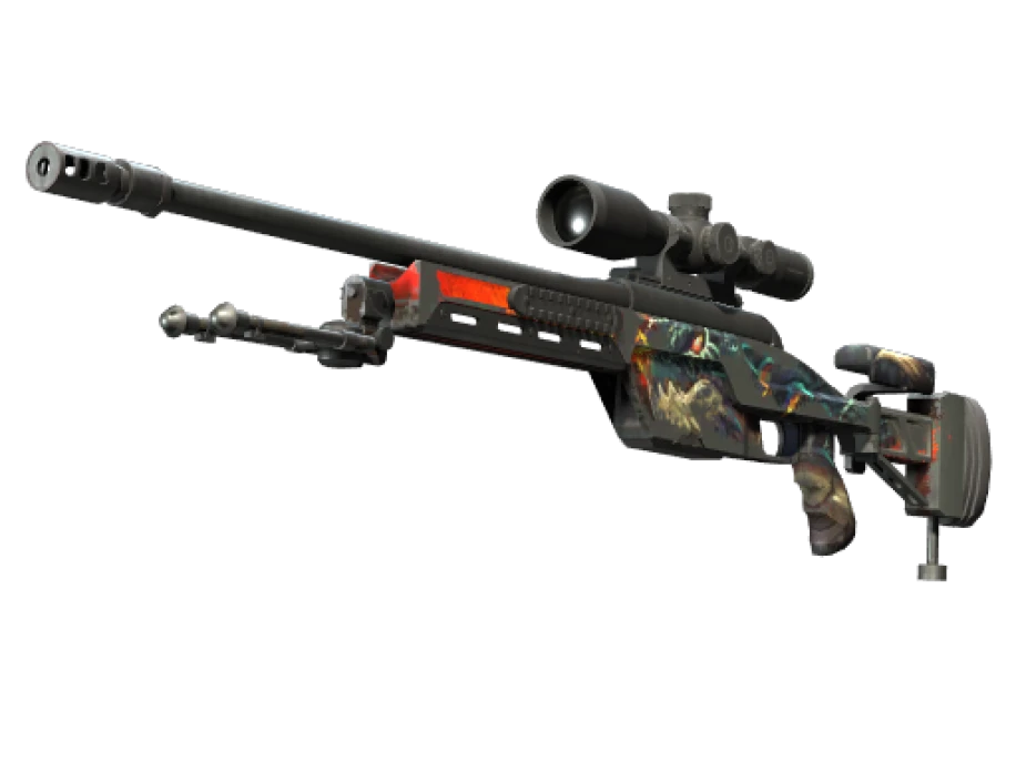 StatTrak™ SSG 08 | Dragonfire (Battle-Scarred) - Image 1