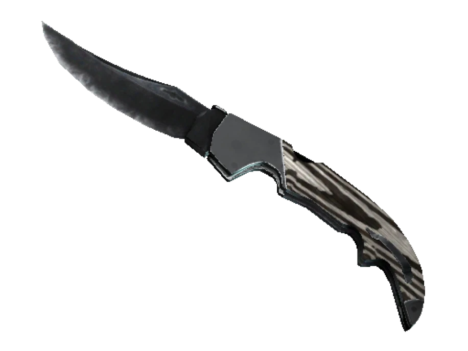 ★ StatTrak™ Falchion Knife | Black Laminate (Minimal Wear) - Image 1