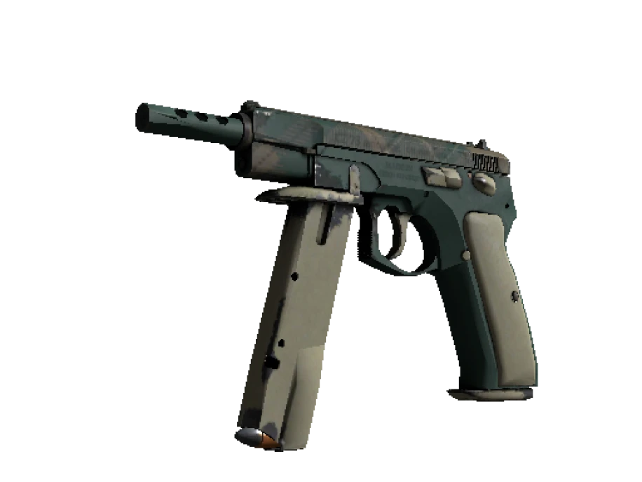 CZ75-Auto | Green Plaid (Well-Worn) - Image 1
