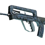 Souvenir FAMAS | Cyanospatter (Well-Worn)