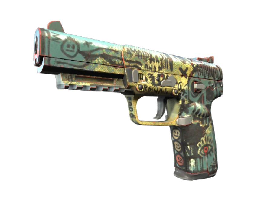Souvenir Five-SeveN | Scrawl (Well-Worn) - Image 1