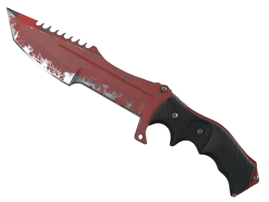 ★ Huntsman Knife | Crimson Web (Well-Worn) - Image 1