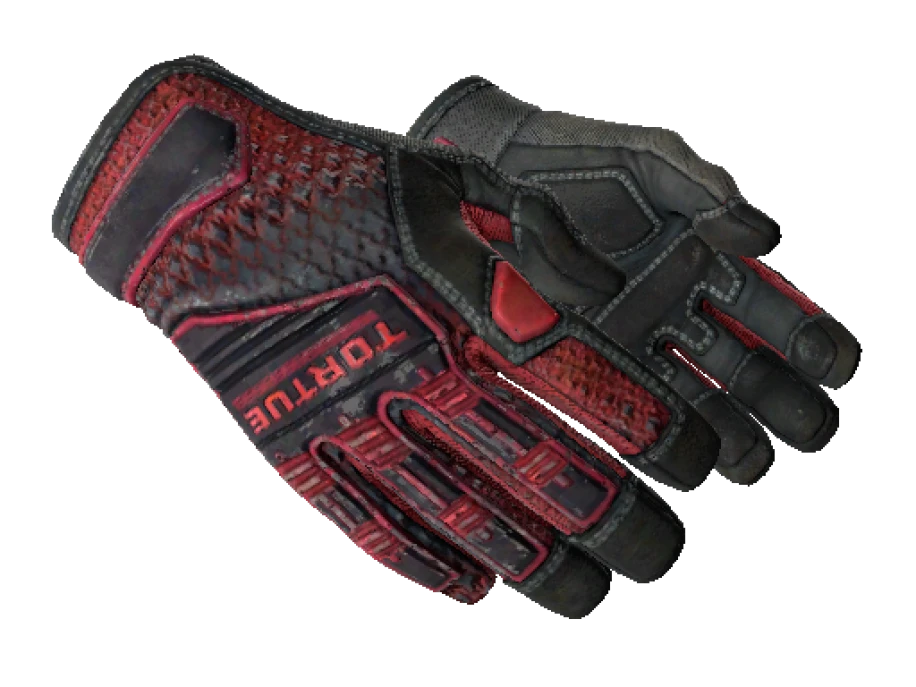 ★ Specialist Gloves | Crimson Kimono (Well-Worn) - Image 1