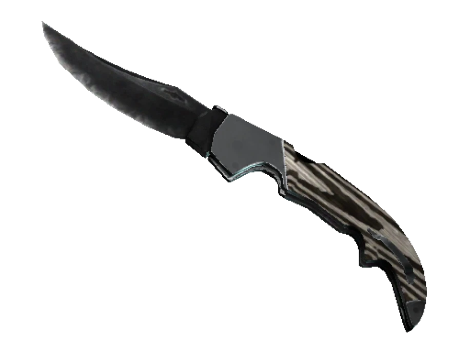 ★ StatTrak™ Falchion Knife | Black Laminate (Well-Worn) - Image 1