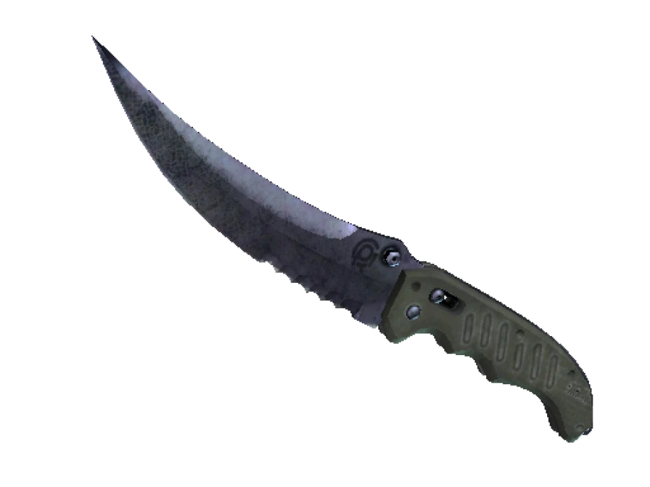 ★ StatTrak™ Flip Knife | Blue Steel (Well-Worn) - Image 1