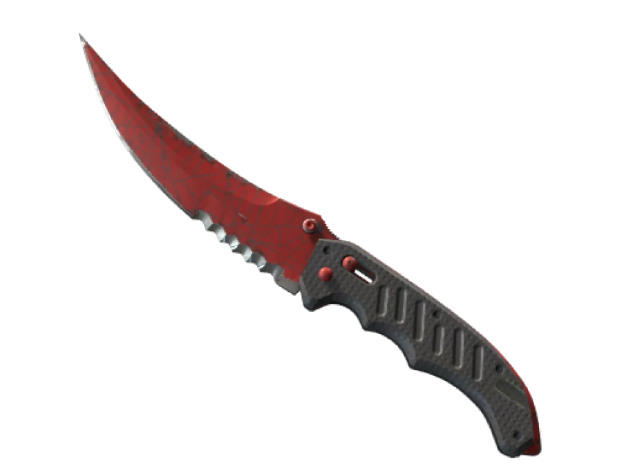 ★ StatTrak™ Flip Knife | Crimson Web (Well-Worn) - Image 1