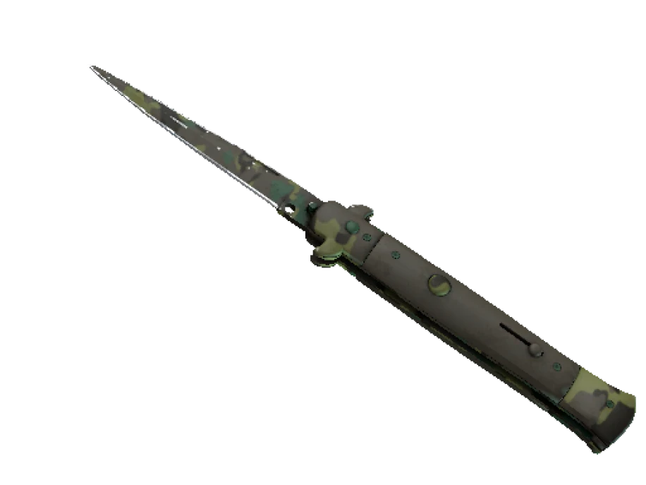 ★ Stiletto Knife | Boreal Forest (Well-Worn) - Image 1