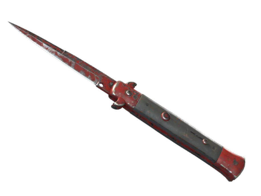★ Stiletto Knife | Crimson Web (Battle-Scarred) - Image 1