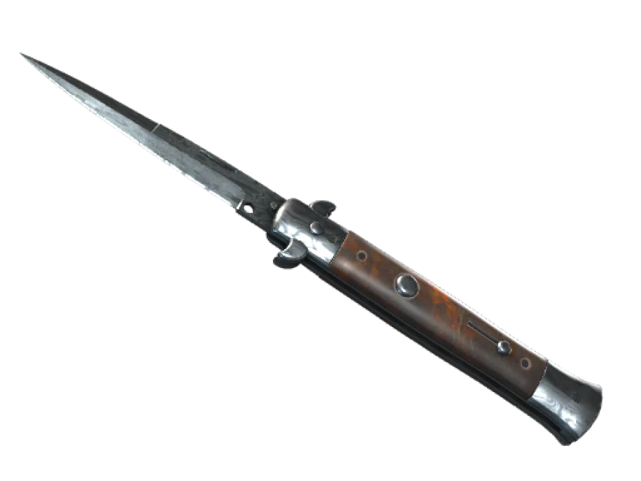 ★ Stiletto Knife | Damascus Steel (Well-Worn) - Image 1
