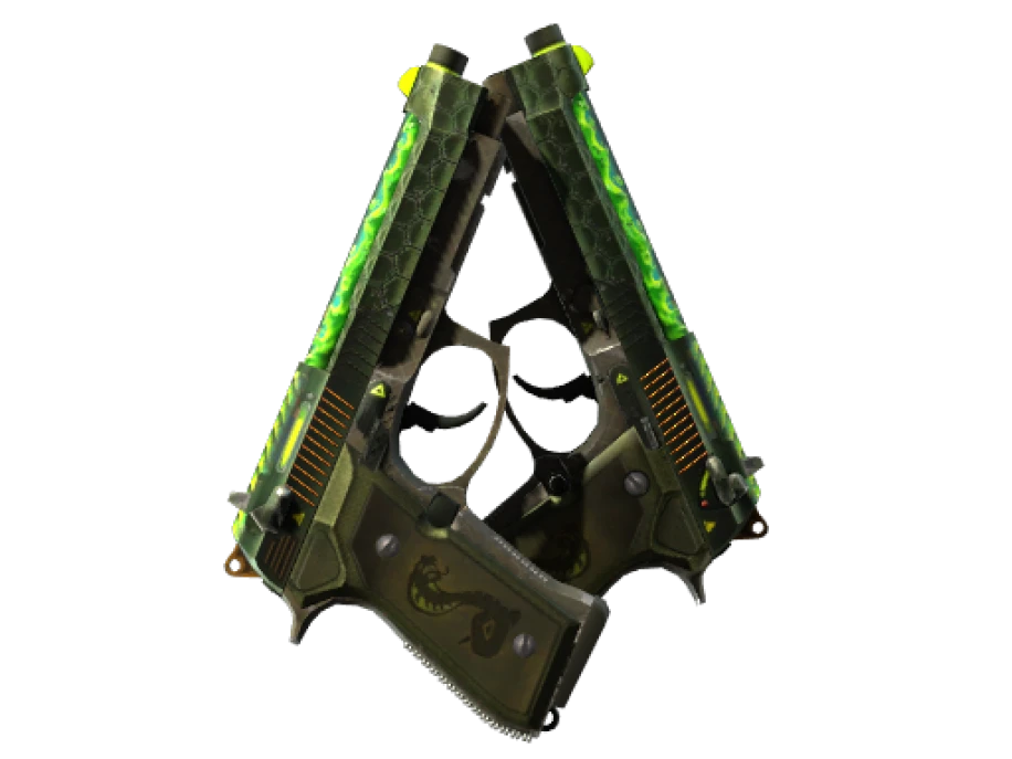 Dual Berettas | Cobra Strike (Well-Worn) - Image 1