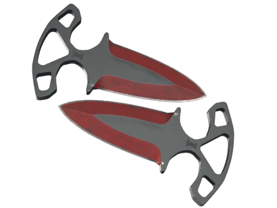 ★ Shadow Daggers | Crimson Web (Well-Worn) - Image 1