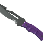 ★ StatTrak™ Survival Knife | Ultraviolet (Well-Worn)