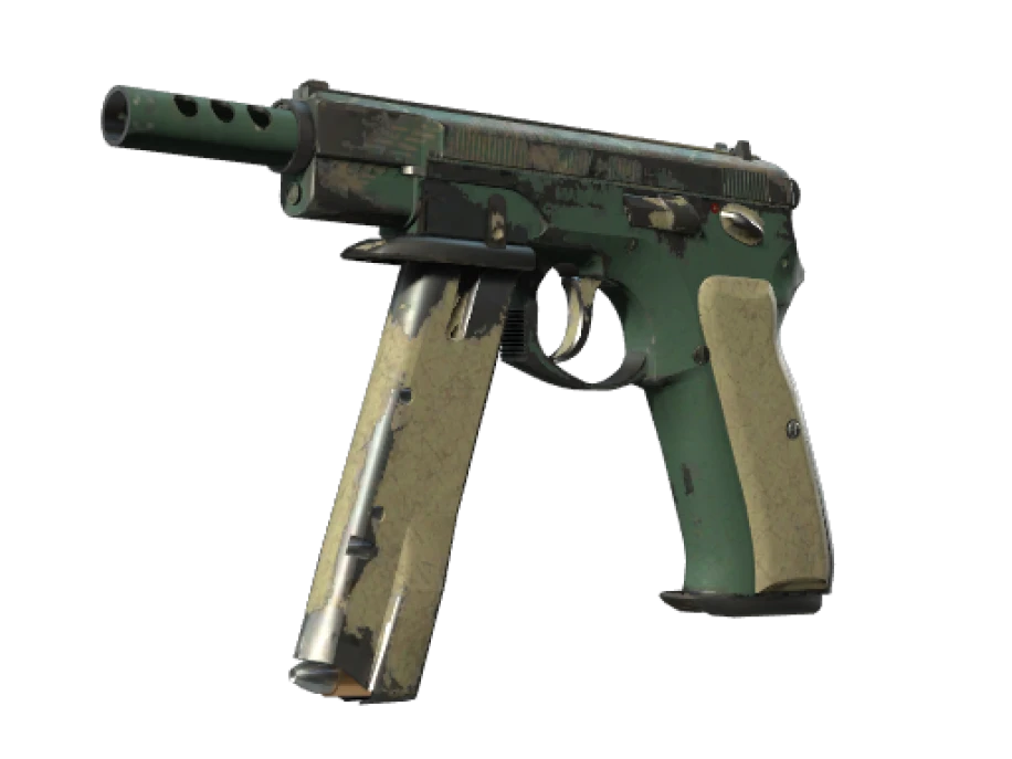 CZ75-Auto | Green Plaid (Battle-Scarred) - Image 1