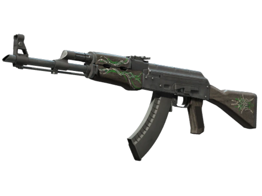 Souvenir AK-47 | Emerald Pinstripe (Well-Worn) - Image 1