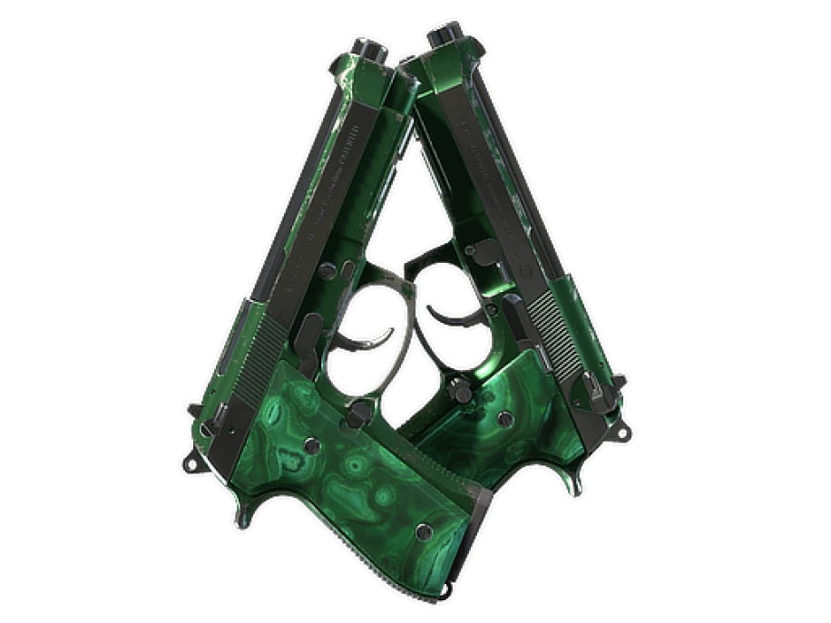 Souvenir Dual Berettas | Polished Malachite (Field-Tested) - Image 1
