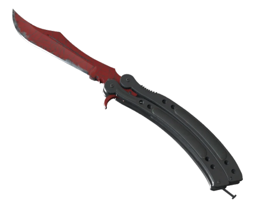 ★ StatTrak™ Butterfly Knife | Crimson Web (Well-Worn) - Image 1