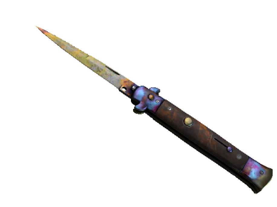 ★ StatTrak™ Stiletto Knife | Case Hardened (Well-Worn) - Image 1