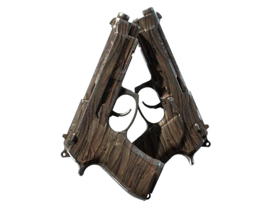 Souvenir Dual Berettas | Drift Wood (Well-Worn) - Image 1