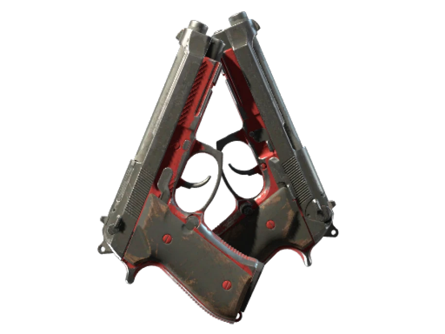 StatTrak™ Dual Berettas | Panther (Battle-Scarred) - Image 1