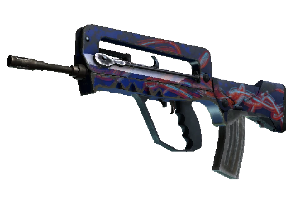 StatTrak™ FAMAS | Afterimage (Well-Worn) - Image 1