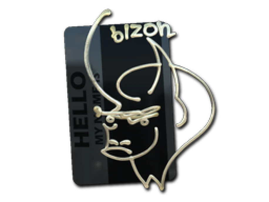 Sticker | Hello PP-Bizon (Gold) - Image 1