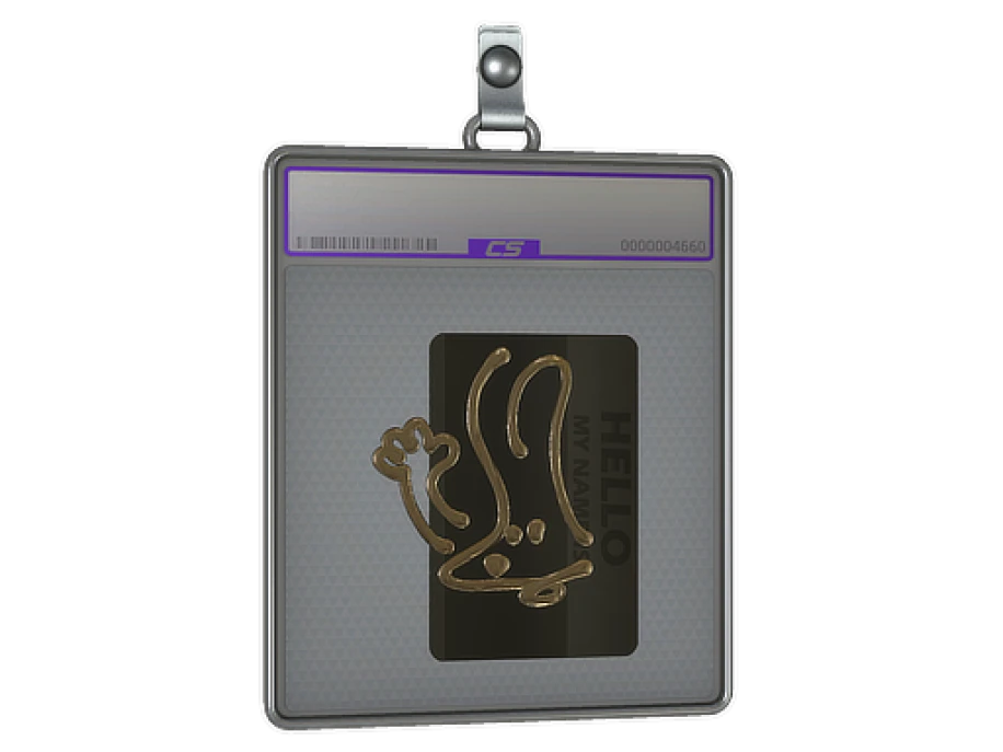 Sticker Slab | Hello FAMAS (Gold) - Image 1