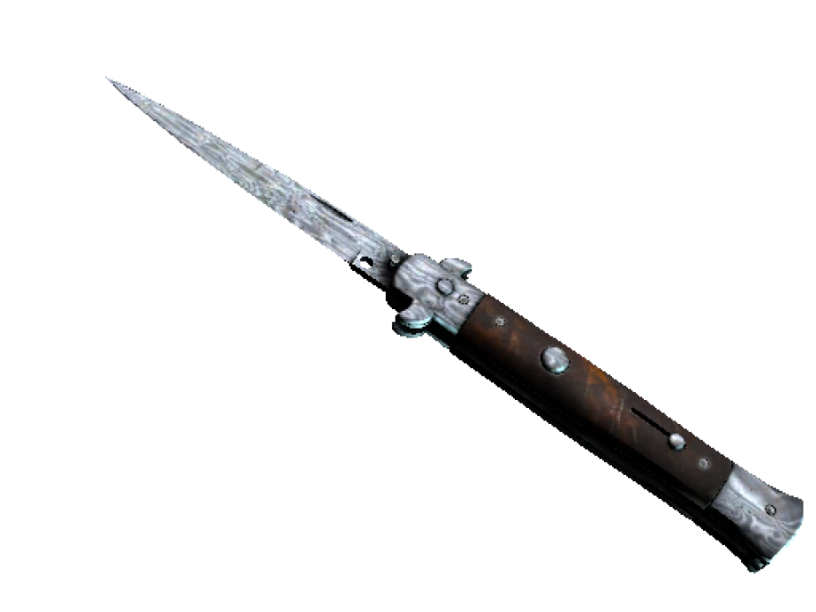 ★ StatTrak™ Stiletto Knife | Damascus Steel (Well-Worn) - Image 1